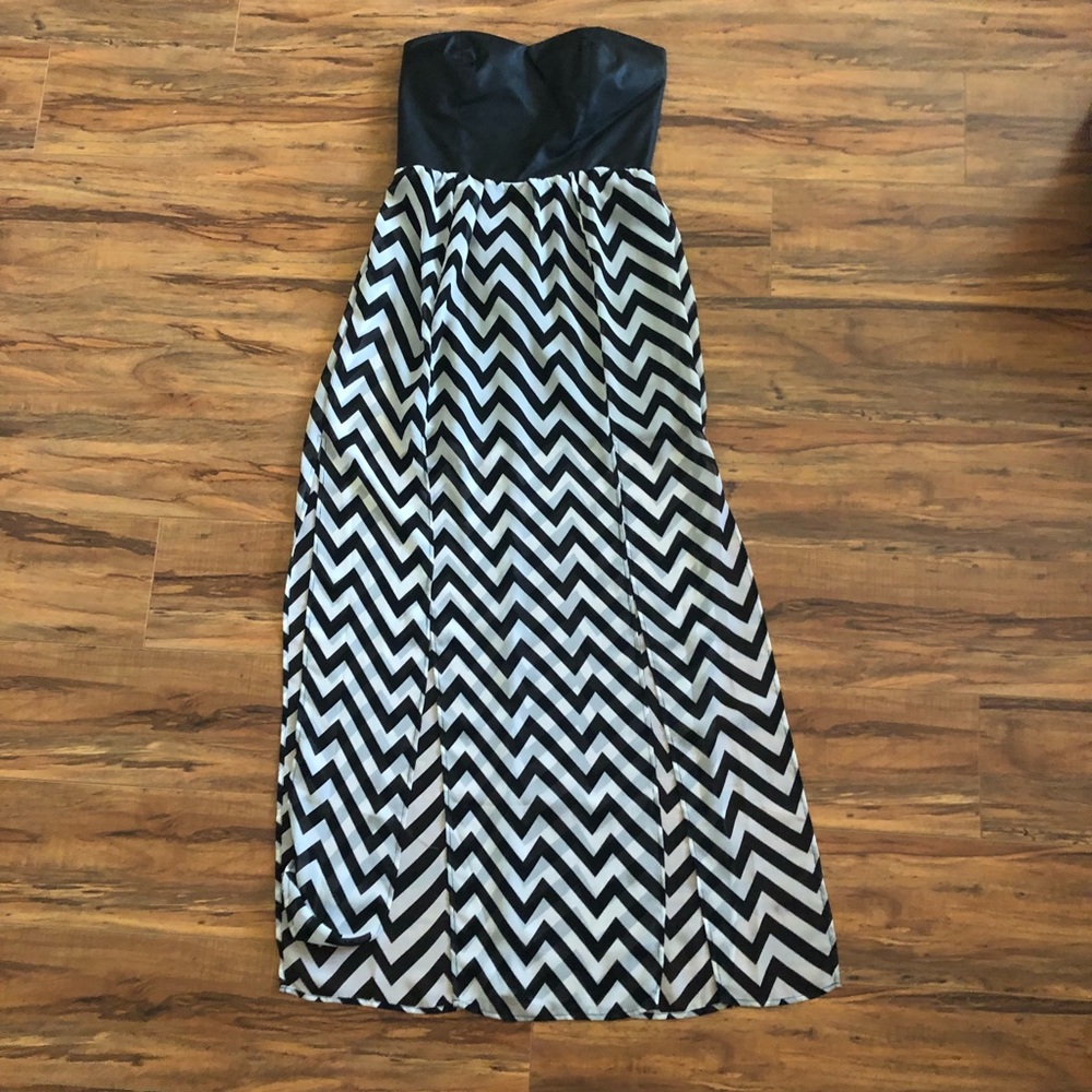 Strapless maxi skirt